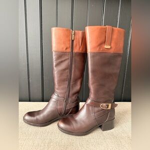 Bandolino Two-Tone Brown Heeled Boots